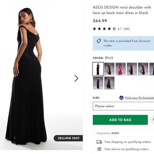 NEW - Black Twist Shoulder Maxi Dress